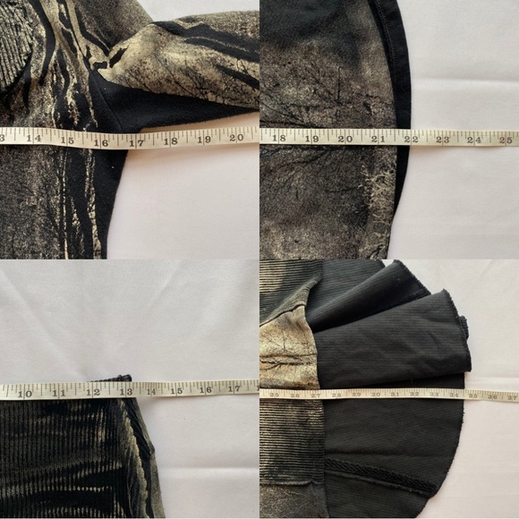 Rare Y2K Isabel de Pedro Black Distressed Trees Print Top/ Skirt Set Size 6/8 - Picture 16 of 16